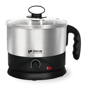키친아트 안전힌 편리한 멀티 쿠커 포트 전기 라면포트 캠핑용 1인용 1.5L KK-2005