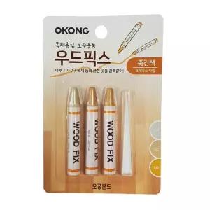국산 마루 바닥 찍힘 보수 크레파스3색(중간색) 강화 원목마루 오공 우드픽스
