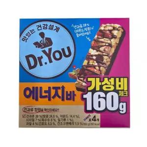 오리온 닥터유 에너지바 4개입/학교/간식/탕비실/과자/학생/사무실/시리얼바/단백질/견과바/아이들/회사