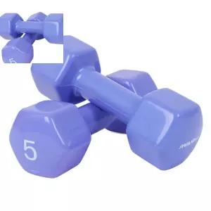 다타 덤벨 PVC 뷰티 육각덤벨 5kg x 2개 세트 블루베리 헬스용품 홈트 홈트레이닝 홈트도구 아령운동