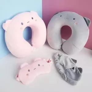 수면안대 키밍 목쿠션 목베개 안대 귀여운 고양이 낮잠 사무실