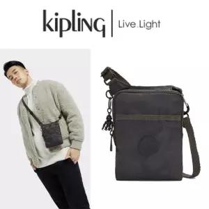 [백화점 정품] 26년 SALE 키플링 핸드폰크로스백 도니 차콜 자카드 KLCBS17 CCJQ