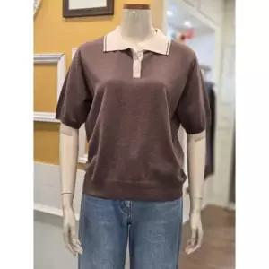 BCBG 세이브존01 배색 카라넥 니트 B5C7K402 (40011513)