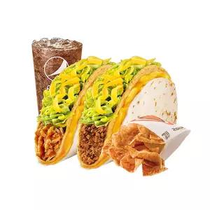 (타코벨) 더블 치즈 데커 타코 세트
