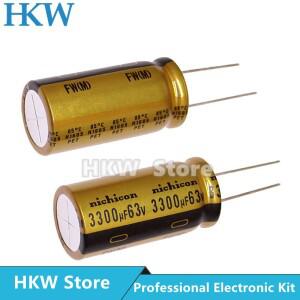 NICHICON 3300UF 전해 축전기  FW 시리즈  하이파이 오디오  및   20x40mm  63V  2 개