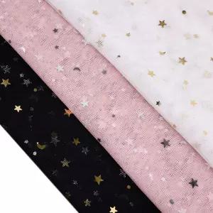 바구니포장 바구니선물 망사천 별과달 반짝이 원단 DIY RD-12306