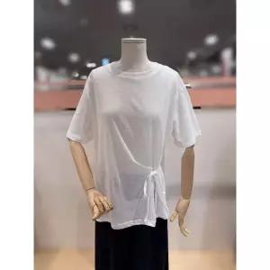 일부수량 플라스틱아일랜드 허리셔링 스트링 언발 반팔 티셔츠 (PS7XB3T9) 2792418