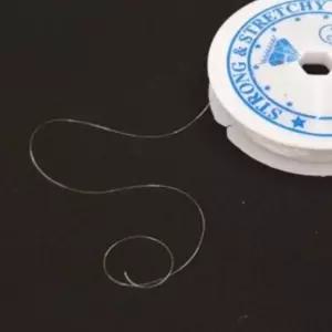 우레탄 구슬 투명 비즈 팔찌 끈 공예 줄 탄성 반지 낚시줄 스트랩 1롤(15m) 0.6mm