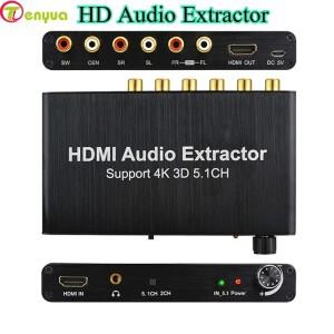 4K HD 오디오 추출기 디코더 5.1CH AC3/DTS 컨버터 RCA 사운드 앰프 아날로그 (PS4 TV DVD 플레이어용)