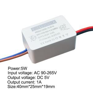 LED 전원 공급 장치 DC 5V 변압기 스위치 드라이버 출력 전류 1A 2A 어댑터 CCTV용 AC110V-220V 5W 10W