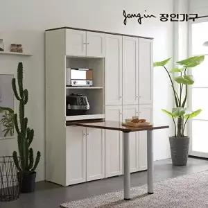 [장인가구][비밀특가]쉐프IV 1800 식탁렌지대+수납장+틈새장