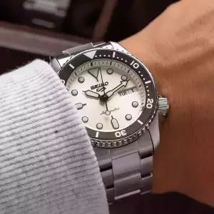 세이코 5 시계 38mm 다이버 오토매틱 화이트 SRPK31K1 SNK 백화점AS