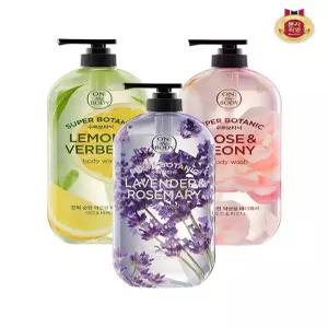 수퍼보타닉 바디워시 900ML x 3개 (로즈/레몬/세이지 3종 택1)