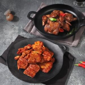 [하프클럽/인정푸드]G통닭다리 매운닭갈비 2팩 + 간장닭갈비 2팩 (각600g 총2.4kg)