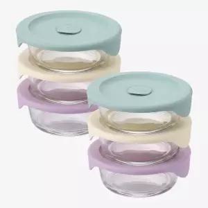 락앤락 바로한끼 밥용기 세트 355ml 6개 전자렌지 햇반 밥소분 유리용기 코스트코