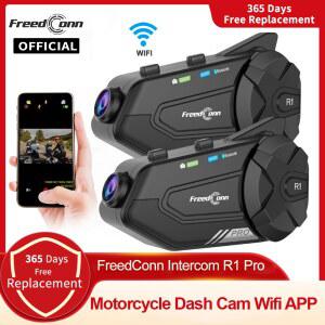 Fre onn R1 블루투스 오토바이 인터콤 헬멧 셋 그룹 스피커 폰 WiFi App 대시 캠 모토 자동 Dvr