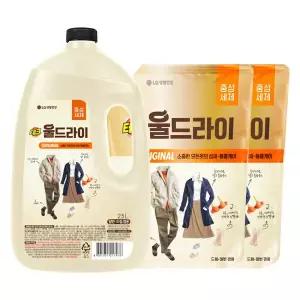 테크 울드라이 용기 2.5L + 리필 1.3L 2개