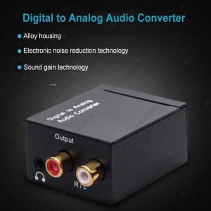 호환 DAC 디지털-아날로그 변환기 광 동축 섬유 SPDIF-RCA 3.5mm 잭 오디오 어댑터(광 케이블 포함)
