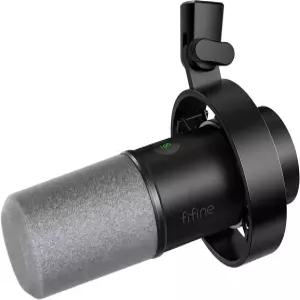 FIFINE 다이내믹 마이크 XLR/USB 팟캐스트 음성 오버 스트리밍용 녹음 PC 음소거 기능이 있는 스튜디오