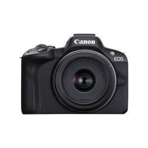 캐논 EOS R50 미러리스 카메라 RF-S18-45mm F4.5-6.3은 STM 렌즈 키트, 24.2메가픽셀 CMOS(APS-C) 센서, 4K 비디오, 브이로그, 콘텐츠 제작, 사진 촬영, 디지털 카메라, 블랙입니다