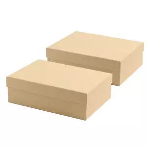 크라프트 모던 25x17.5cm 직사각형 선물포장 상자 2개입 생일박스 답례품