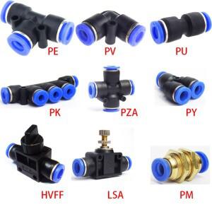 PE PV PU PK PZA PY HVFF LSA PM 공압 피팅 파이프 커넥터 튜브 공기 호스 퀵 릴리스 4 6 8mm 10mm