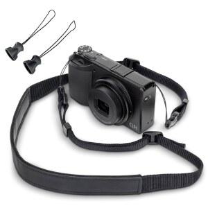 카메라 넥 스트랩 W 가죽 패드 및 GR IV III RX100 VII L10용 퀵 릴리스 | RICOH IIIX HDF GRIV GRIII용 숄더 스트랩 V VA LUMIX L10 폴라로이드 GO NOW GEN 3RD D-LUX 8 7용