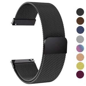 삼성 호환 갤럭시 시계 용 22mm 스트랩 7 6 5 4 클래식 42 46 47mm 기어 S3 Amazfit GTR 밴드 마그네틱 팔