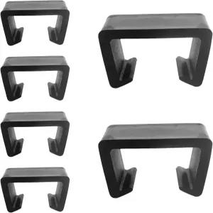 MDXing 6PCS 야외 파티오 단면 가구 클립 18x18/20x20 소파 조인트 위커 의자 정렬 범용 알루미늄 사각