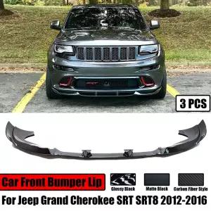 지프 그랜드 체로키 SRT 12-16 SRT8 앞 범퍼 립 스플리터 카본 스타일 3PCS