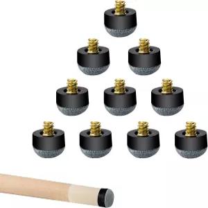 GSE 게임 및 스포츠 전문가 10피스 12mm/13mm 당구장 팁 부드럽고 단단한 나사 고정 교체 또는 흰색 풀 큐