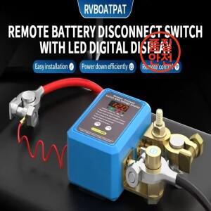 신형 240A 12V 자동차 배터리 마스터 스위치 리모트 킬 차단 LED 전압 표시기