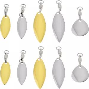 LT Easiyl 25PCS 볼 베어링 스위블 윌로우 및 워터 드롭이 포함된 낚시 테일 스피너 DIY 루어 액세서리