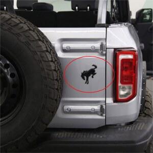 1pcS 새로운 ABS 3D 자동차 말 스티커 Ford Bronco 로고 외부 수정 뒷문 리프 보드 편지 동물 부품 배지에 대한 뜨거운