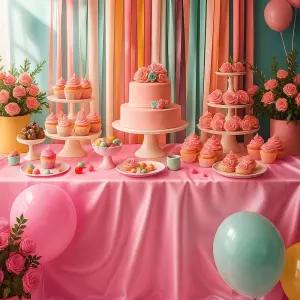 고급형 행사용 테이블보 145x260(공단)생일 생일상 돌잔치 화이트커버 파티용품 식탁보