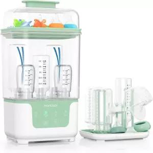 Momcozy 뉴 모듈러 네스팅 4-in-1 컴팩트 보틀 살균기 및 건조기 공간 절약형 디자인 6개 병 용량 유축기
