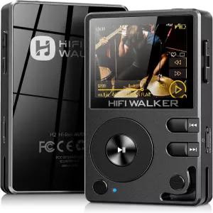 HIFI WALKER H2 고해상도 블루투스 MP3 플레이어 64GB MicroSD 카드 포함 휴대용 무손실 디지털 오디오 ESS