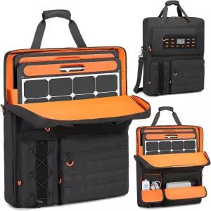 재커리 솔라사가 100W 100X 200W용 전술 태양광 패널 휴대용 케이스 보호 라이너가 있는 보관 가방 손잡이