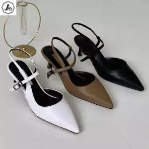 [애슬릿][애슬릿]스틸레토 슬링백 발목 스트랩 기본 베이직 힐 6.5cm