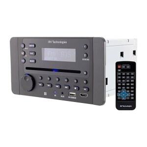 iRV 테크놀로지 iRV62 월 마운트 RV 스테레오 2 구역(4개 스피커 출력, NFC 블루투스, HDMI ARC, 앱 제어, FM|AM|DVD|CD|MP4|NFC USB 충전, 디지털 서라운드 사운드, CEC 지원)