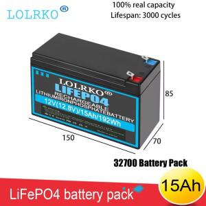 12V 10Ah/15Ah LiFePO4 배터리 내장형 BMS 3000+ 사이클 수명 태양광/UPS/어군탐지기 검출기 파인더/RV/발