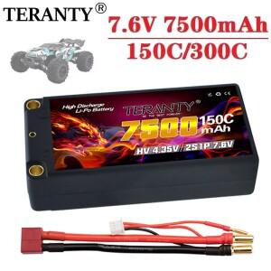 업그레이드된 TERANTY MAX 300C Shorty Lipo 배터리 2S 7.6V 7500mah 150C 1/10 RC 자동차 레이스 보트 탱