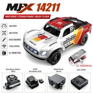 MJX 14211 원격 조종 트럭 1/14 RC 랠리카 4륜 구동 오프로드 고속 레이싱 자동차 RTR