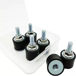 M6 고무 솔레이터 락 너트 진동 방지 사일런트 블록 자동차 보트 보빈 6 된 M6X18mm 팩 장착