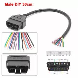 런치진단기 1030cm 16pin 여성 남성 obd 2 obd2 자동 연장 케이블 차량용 진단 스캐너 obdii 커넥터
