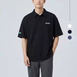 남자 여름 투패치 냉감 아이스 쿨 작업복 카라 반팔티 속건 아웃도어 티셔츠