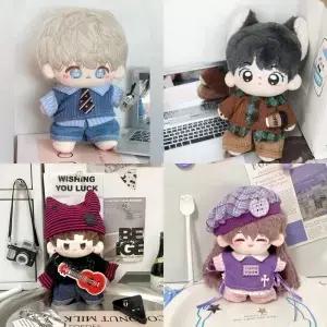 10cm 면 인형 옷 프레피 스타일 조끼 교체용 귀여운 액세서리 드레스업 장난감