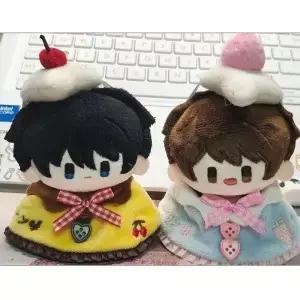 10cm 인형 옷 푸딩 세트 귀여운 면 동물 바디 불가사리 망치 의류 액세서리 작은 선물