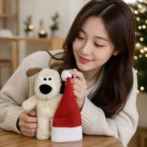 홈스타일링 크리스마스 산타 모자 인형 장식 10CM 와인 커버 성탄절 꾸미기 소품
