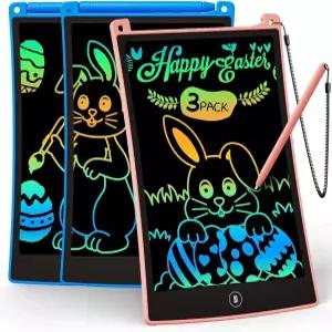 코코디 키즈 장난감 3팩 LCD 필기 태블릿 컬러풀 드로잉 패드 지우기 가능한 두들 보드 3세 4세 5세 6세